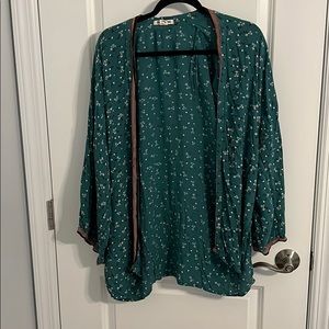 Billabong S/M dark green tunic cardigan